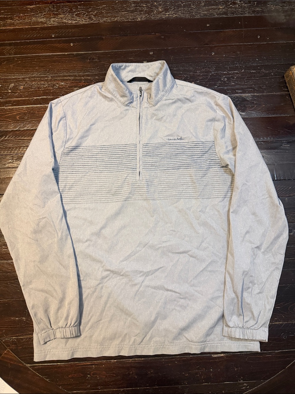 TravisMathew Mens Large Gray 1/4 Zip Golf Pullover Performance Jacket